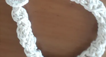 Choker de Crochê em Cordão de Algodão