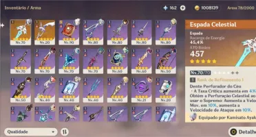AR 55 - Ganyu + Amos, Ayaka, Zhongli, Hutão, Eula, Jean + ..