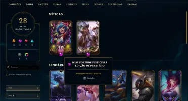 Conta prata com 2 skins edição prestigio