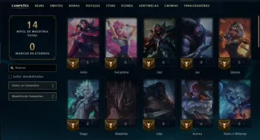 Unranked com 50 Champs e 6 Skins