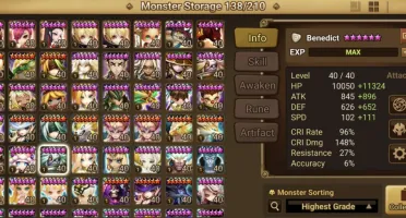 Summoners War Global 5 LDs Benedict Isis Elenoa Ariana Bergh