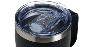 Caneca Térmica Preta 350 ml com Tampa