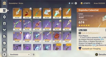 AR 56 - ITTO + CHIFRES VERMELHOS + XIAO + AYAKA + VENTI + 5