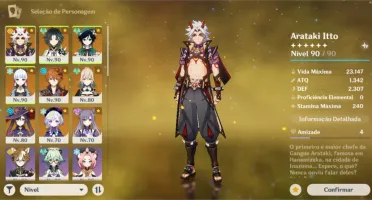 AR 56 - ITTO + CHIFRES VERMELHOS + XIAO + AYAKA + VENTI + 5