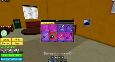 Conta blox fruits level max com CDK e kitsune