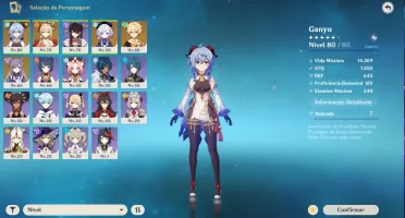 Ganyu c1+ Harpa Celestial, Yoimiya, Qiqi e Keqing