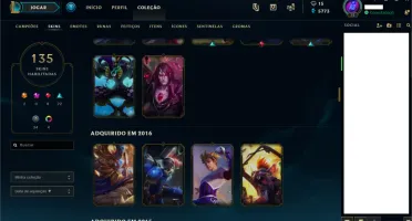 Conta D4 - Diamante em 3 season seguidas, 135 skins