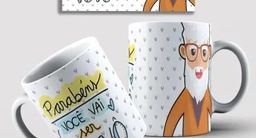 Arte Para Caneca - Avós Vovós e Vovôs