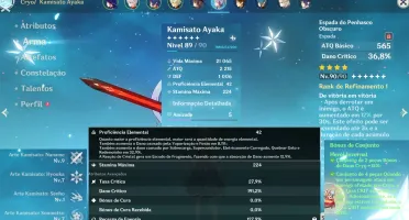 CONTA GENSHIN IMPACT COM 10 PERSONAGENS T5 E 7 LIMITADOS