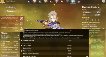 CONTA GENSHIN IMPACT COM 10 PERSONAGENS T5 E 7 LIMITADOS