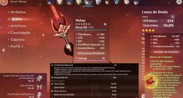 CONTA GENSHIN IMPACT COM 10 PERSONAGENS T5 E 7 LIMITADOS