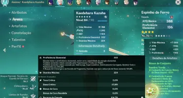 CONTA GENSHIN IMPACT COM 10 PERSONAGENS T5 E 7 LIMITADOS
