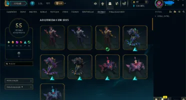 Nivel 693 Ouro II 162 Skins C/ Todos campeões e 141k de EA