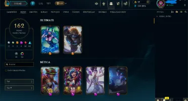 Nivel 693 Ouro II 162 Skins C/ Todos campeões e 141k de EA