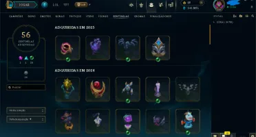 Nivel 693 Ouro II 162 Skins C/ Todos campeões e 141k de EA