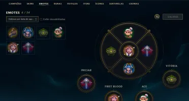 Conta League of Legends Prata 35 Campeões 19 Skins 68 Ícones