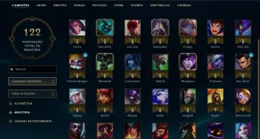 Conta League of Legends Prata 35 Campeões 19 Skins 68 Ícones