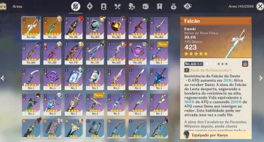 Conta AR 51 - 5 Personagens 5 Estrelas