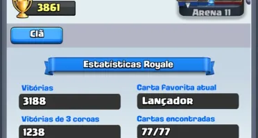 CONTA CLASH ROYALE NÍVEL 11 COM TODAS LENDÁRIAS!!