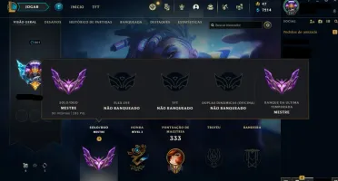 Conta lol quase todos os bonecos, mmr de GM