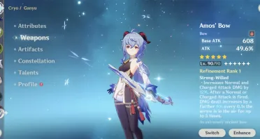 Genshin Impact End Game - 18 personagens T5 / 8 Armas T5
