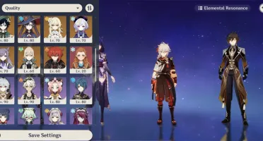 Genshin Impact End Game - 18 personagens T5 / 8 Armas T5