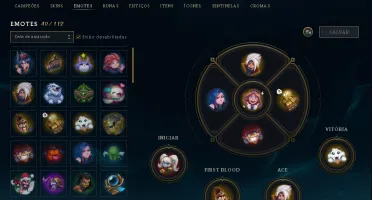 Conta LoL com 167 skins