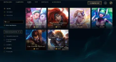 Conta LoL com 167 skins