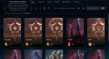 Conta LoL com 167 skins