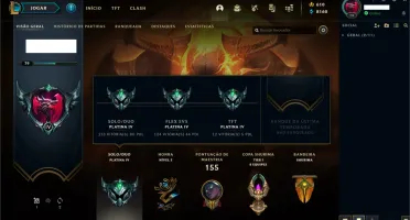 CONTA LOL - PLATINA SOLO / FLEX / TFT + INFO NA DESCRIÇÃO