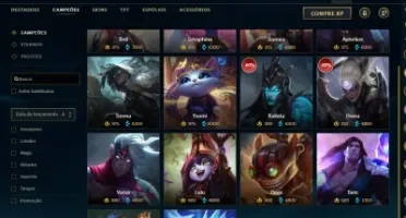 Conta lol MASTER  com 139/153 campeões + 70 skins.