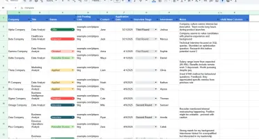 Planilha de Acompanhamento de Entrevistas – Tracker Completo