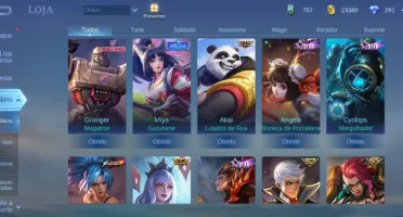 Conta Mobile legends Emblemas full 6 - 74 Heróis - 145 skins