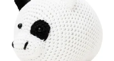 Porquinho Preto e Branco em Crochê Amigurumi