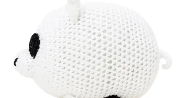 Porquinho Preto e Branco em Crochê Amigurumi