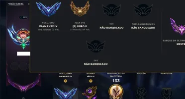 Diamante 4 com 150 Champs e 70 Skins +7 Vitoriosas
