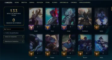 Diamante 4 com 150 Champs e 70 Skins +7 Vitoriosas