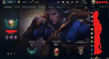 Conta League of Legends Platina 4 Nível 289 220 Skins