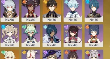 AR 55 XIAO, ALBEDO, ZHONGLI, HUTAO, BENNET, RAZOR