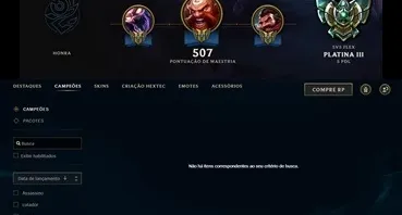 CONTA LOL PLATINA 3 E 5