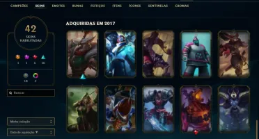 Conta de lol lvl 250