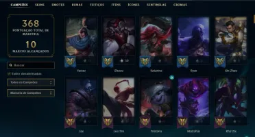 Conta de lol lvl 250