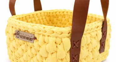 Cesto de Crochê Quadrado Flávia