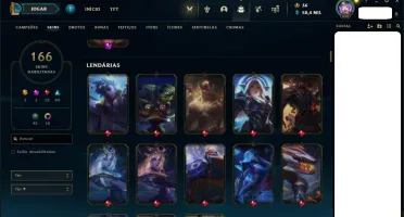 51 Skins - 8 Vandal - 5 Phantom - Canivete - 166 Skins LOL
