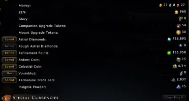 Conta neverwinter, personagens com 50k+ item lvl