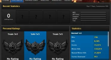 Conta LOL Gold V 2015 - MD10 por jogar