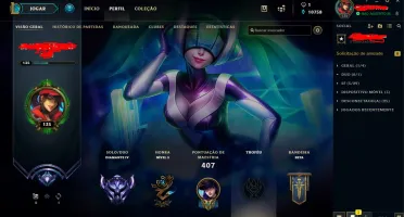 conta d4, todos champs, 95 skin habilitadas, 5 pg de runas.
