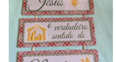 Placas MDF Jesus o Verdadeiro Sentido do Natal