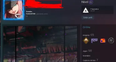 Conta Steam level 61+150 Jogos,CSGOPRIME COM SKINS+GTA+FALLG