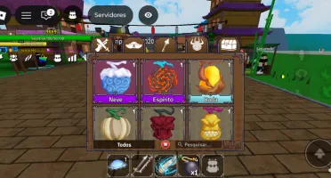 conta de king legacy com fruta e vida no Max